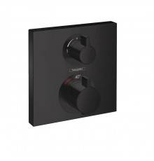 Hansgrohe Ecostat Square Термостат для душа, 2 источника, внешняя часть, цвет: черный матовый. 15714670
