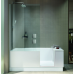 DURAVIT Shower + Bath Bathtub Ванна 170х75хh210.5см, прямоугольная с входной дверью и душевой шторкой ЗЕРКАЛЬНОЙ, SX - левосторонняя, цвет: белый. 700403000100000,  791246000001000