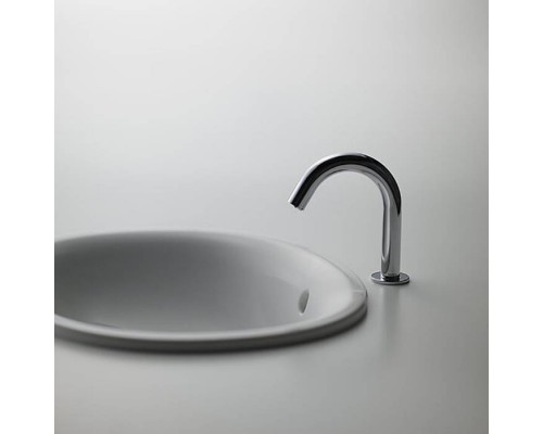 Toto Public Раковина 53x45x17.7см., встраиваемая сверху, без отв., с переливом, CeFiONtect, цвет: белый. LW762Y
