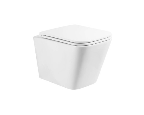Унитаз подвесной BelBagno Ardente-R BB520CHR/SC безободковый, с микролифтом, белый глянцевый