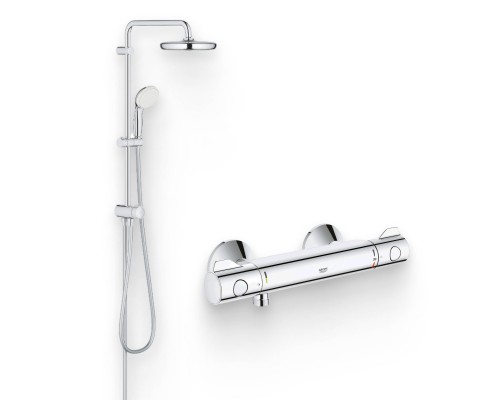 Душевой комплект Термостат Grohe Grohtherm 800 34558000 для душа + Стойка New Tempesta System 26381001 Душевой комплект Термостат Grohe Grohtherm 800 34558000 для душа + Стойка New Tempesta System 26381001