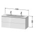 Duravit L-Cube База подвесная 122x48.1x55см с раковиной, 2 ящика, цвет: глянцевый белый. 2344120058,  LC630902222