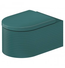 Duravit Millio Унитаз подвесной, 37х57см.,  декор Grooves, крепление в компл., цвет: аквамарин матовый. 250509FA