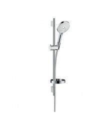 Hansgrohe Raindance Select S Душевой набор: штанга 65см., ручной душ 120, 3jet (Rain, RainAir, WhirlAir), мыльница, шланг, цвет: белый/хром. 26630400