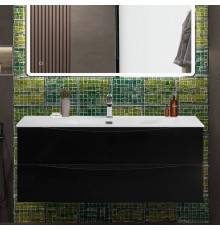 Тумба с раковиной BelBagno Marino-cer-n 120 подвесная, nero lucido