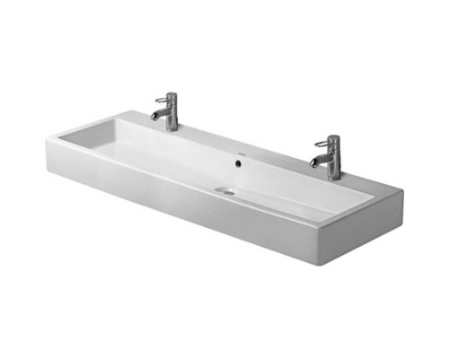 Duravit Vero Раковина 120х47 см, 2 отв., с переливом, цвет: белый. 0454120024