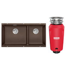 Комплект Мойка Blanco Subline 480/320-U кофе + Измельчитель Franke