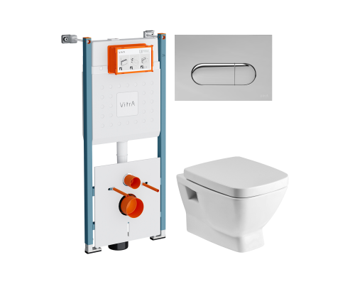 Комплект Унитаз подвесной Santek Нео 1WH302423 с микролифтом + Инсталляция VitrA V-Fix Core 732-5800-01PV + Кнопка Root Round 740-2280 хром Комплект Унитаз подвесной Santek Нео 1WH302423 с микролифтом + Инсталляция VitrA V-Fix Core 732-5800-01PV + Кнопка Root Round 740-2280 хром