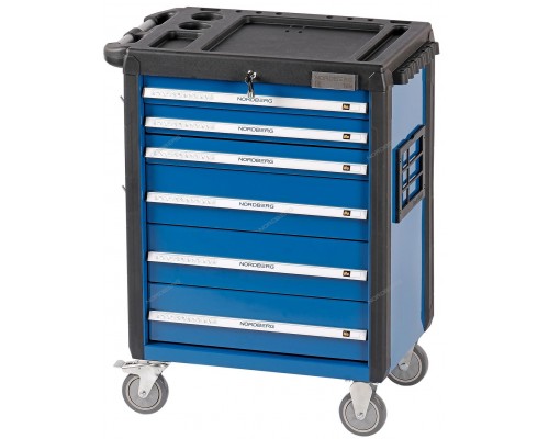 Тележка инструментальная, 6 выдвижных ящиков, синяя NORDBERG T6N(B)