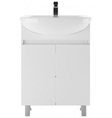Тумба с раковиной Айсберг Норма 60 напольная, белая, раковина Уют