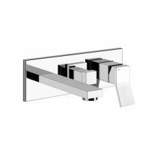 Gessi Rettangolo K Встраиваемый смеситель с изливом и переключателем PUSH, внешняя часть, цвет: хром. 53136#031