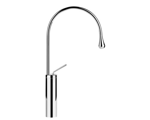Gessi Goccia Смеситель для раковины на 1 отверстие, высокий, излив 244мм R=125, цвет: хром. 33609#031