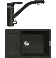 Комплект Мойка кухонная Lava L8.BAS basalt + Смеситель SG05 BAS basalt