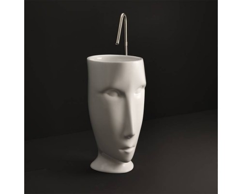 Kerasan Artwork Moloco Раковина 45х51х94.5 см, без отв., напольная, слив в стену, цвет: белый. 474001 Kerasan Artwork Moloco Раковина 45х51х94.5 см, без отв., напольная, слив в стену, цвет: белый. 474001