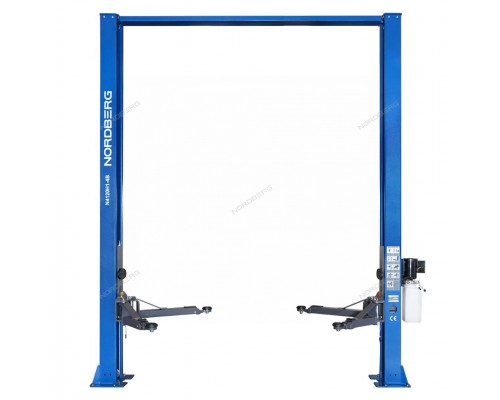 Подъемник двухстоечный 4 т, верхняя синхронизация, H=4 м, 380 В, синий NORDBERG N4120H1-4B_380