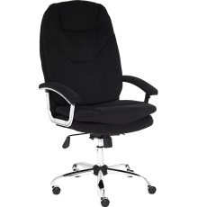 Кресло руководителя TetChair Softy Lux, флок черный 35