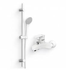 Душевой комплект Смеситель Dorff Alpha D9010000WH белый + Гарнитур Comfort D0108000WH
