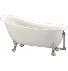 Акриловая ванна BelBagno BB06-1550 155x75 см, правая, отдельностоящая, белая, овальная, на ножках