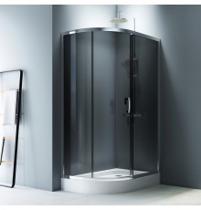 Душевой уголок AM.PM Like W83G-302U120CG64 120x80 профиль матовый хром, стекло тонированное