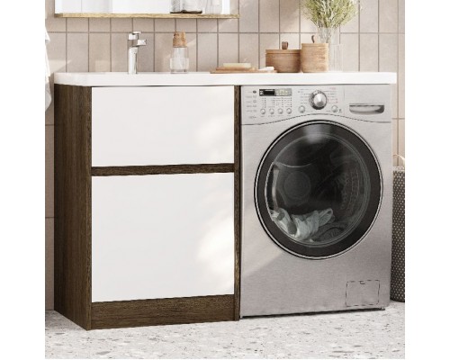 Тумба с раковиной AQUATON Лондри 60 L, дуб кантри, белый