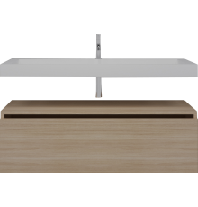 Тумба с раковиной Armadi Art Flat 120 подвесная, light oak