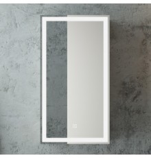 Зеркало-шкаф Art Max Techno L 35 с подсветкой, черное