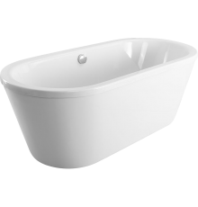 Акриловая ванна Art Max AM-FORLI-1700-800 175x80 см, отдельностоящая, овальная, с каркасом, белый глянец