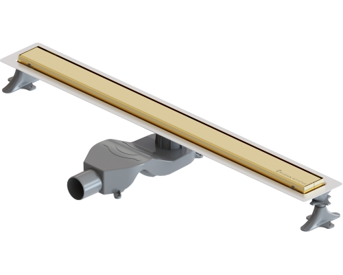 Душевой трап (лоток) Boheme Premium Linear 80 см, золото
