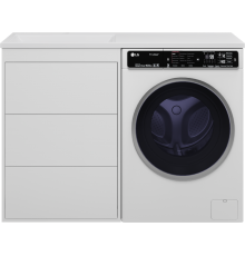 Тумба с раковиной Brevita Grafit 60 L, под стиральную машину, раковина Гавана