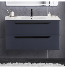 Тумба с раковиной Cezares Eco Cer 80, grafito, ручки черные