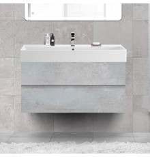 Тумба с раковиной Cezares Molveno 46 100 beton, с раковиной Cezares CZR-MIL-100-LVB
