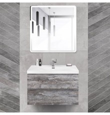 Мебель для ванной комнаты Cezares Molveno 46 80 legno grigio, с раковиной Cezares CZR-MIL-80-LVB