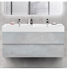 Тумба с раковиной Cezares Molveno 46 120 beton, с раковиной Cezares CZR-MIL-120-2-LVB