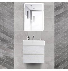 Мебель для ванной комнаты Cezares Molveno 46 60 legno bianco, с раковиной Cezares CZR-MIL-60-LVB