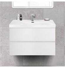 Тумба с раковиной Cezares Molveno 46 80 bianco ghiaccio, с раковиной Cezares CZR-MIL-80-LVB