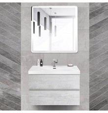 Мебель для ванной комнаты Cezares Molveno 46 80 legno bianco, с раковиной Cezares CZR-MIL-80-LVB