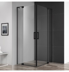 Душевой уголок Cezares Slider AH 2 90/100-100/110 C Nero профиль черный, стекло прозрачное