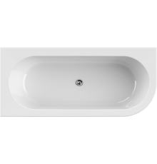 Акриловая ванна Cezares Slim SLIM CORNER-180-80-60-L-NERO-SET 180x80 см, с каркасом, со сливом-переливом, черная, матовая, асимметричная