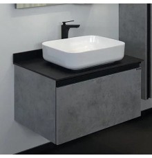 Тумба с раковиной Comforty Эдинбург 75 подвесная, бетон светлый