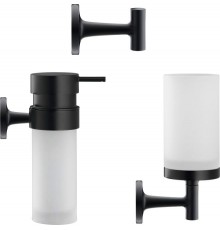 Набор Дозатор Duravit Starck T 0099354600 черный + Стакан 0099314600 черный + Крючок 0099294600 черный