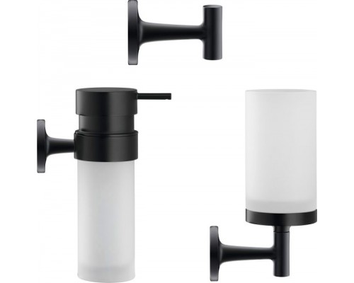 Набор Дозатор Duravit Starck T 0099354600 черный + Стакан 0099314600 черный + Крючок 0099294600 черный