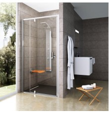 Душевая дверь в нишу Ravak Pivot PDOP2-110 Transparent, профиль сатин