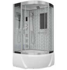Душевая кабина Niagara Luxe 7712WL хром, металлик, с высоким поддоном, с сиденьем
