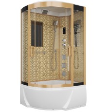 Душевая кабина Niagara Luxe 7712GR золото, с высоким поддоном, с сиденьем
