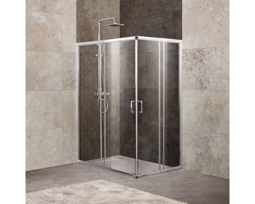 Душевой уголок BelBagno Unique AH-2-100/115-75/90-C-Cr стекло прозрачное