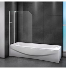 Шторка на ванну Cezares Relax V-11-100/140-C-Bi стекло прозрачное
