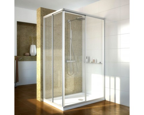 Душевой уголок GuteWetter Practic Rectan GK-422 правая 100x85 см стекло бесцветное, профиль матовый хром