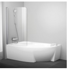 Шторка на ванну Ravak Rosa CVSK1 160/170 L Transparent, профиль блестящий