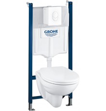 Комплект Grohe Solido 39116000 подвесной унитаз + инсталляция + кнопка