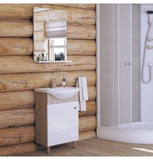Мебель для ванной комнаты Grossman Eco Line Эко 52 3 в 1, дуб сонома, белая
